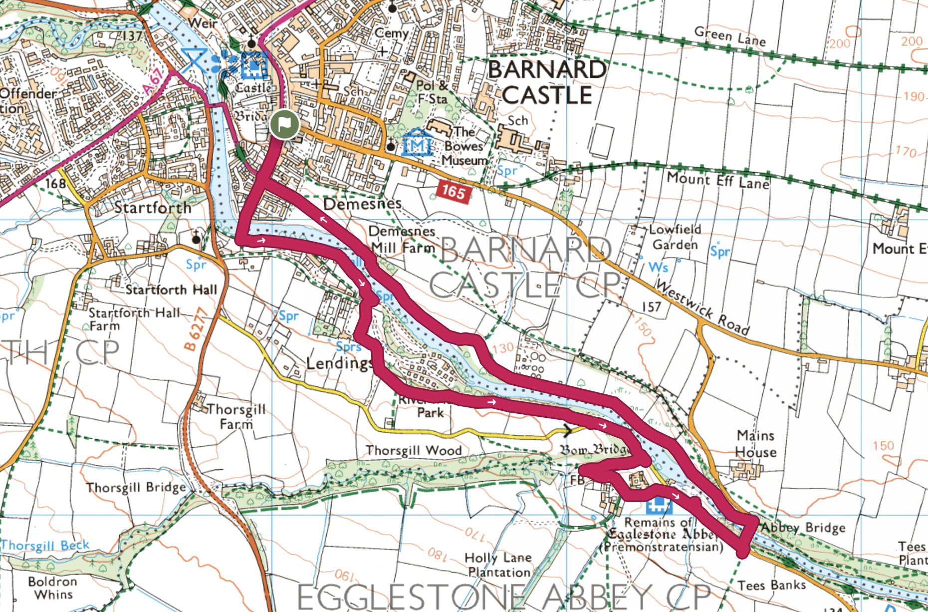 egglestone-abbey-walk-barnard-castle-map-route
