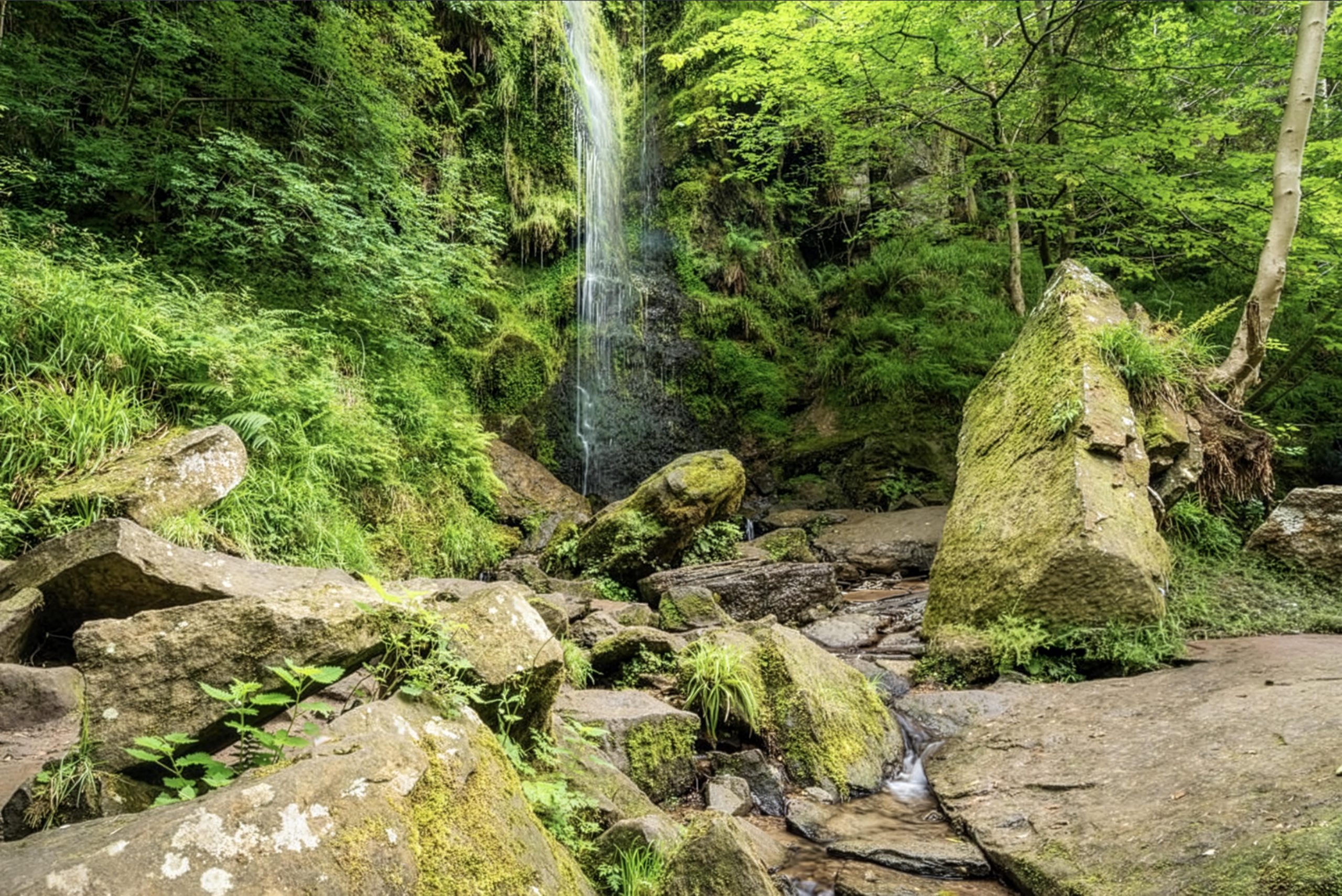 Mallyan Spout waterfall walk Yorkshire Goathland heartbeat