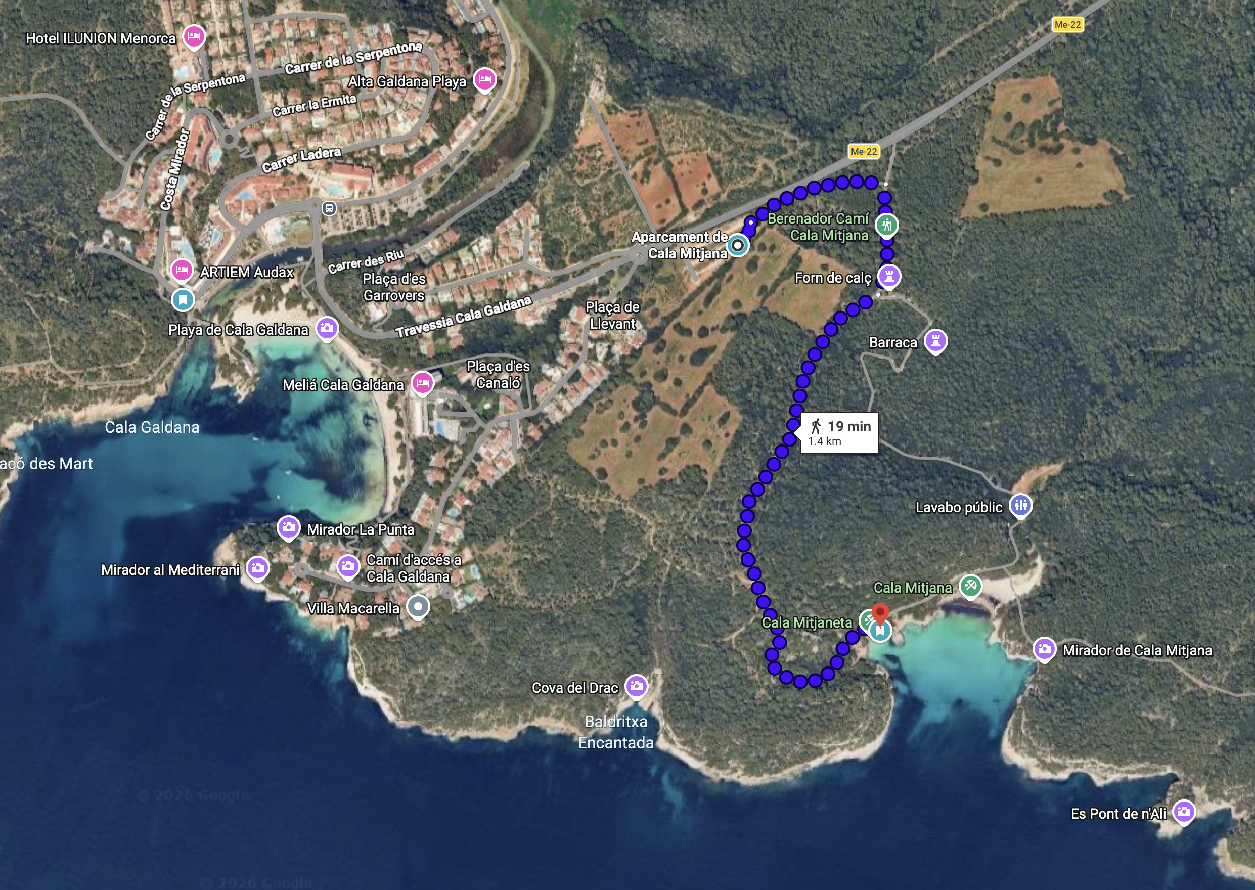 cala-mitjana-walk-route-cala-galdena-menorca
