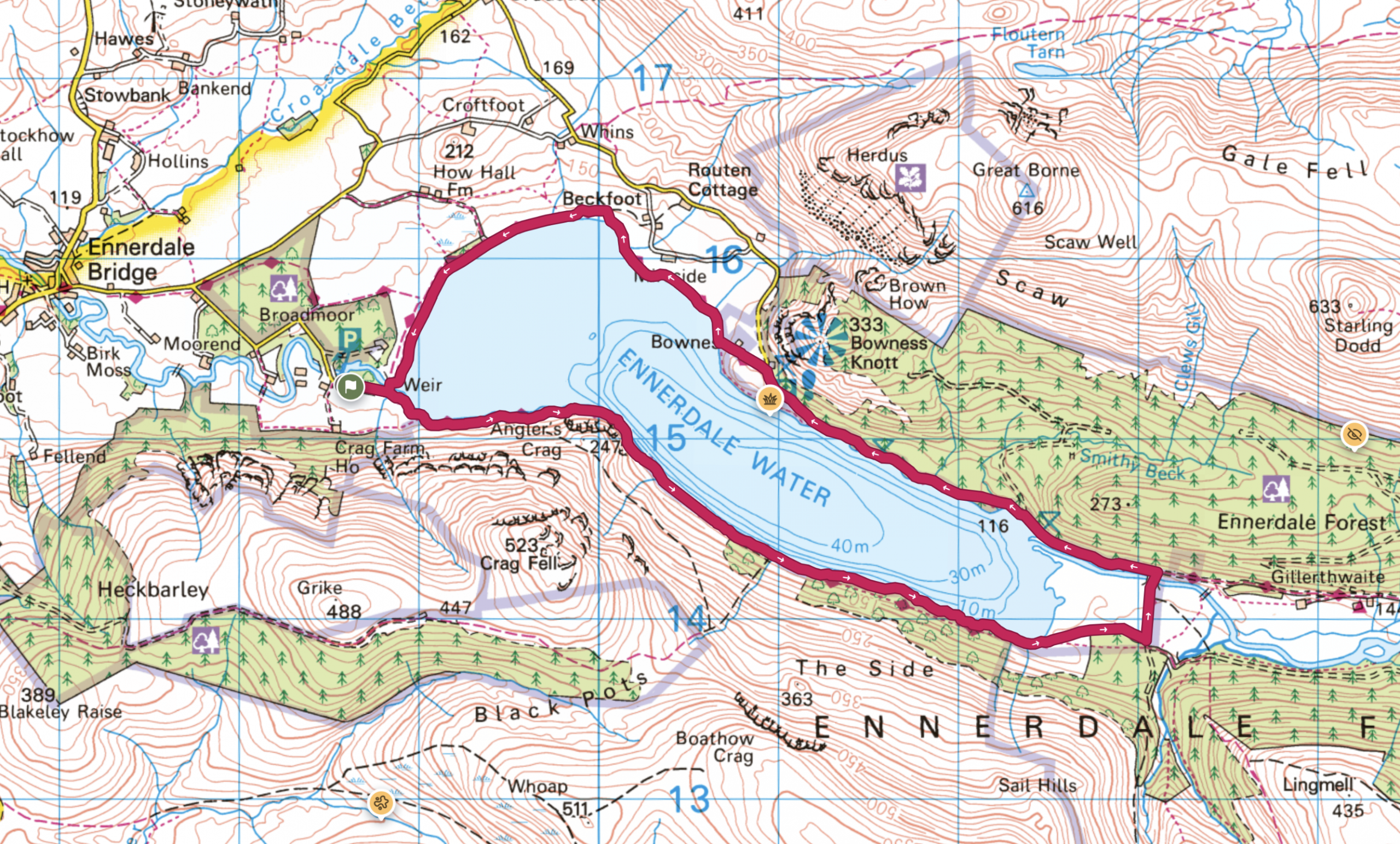 Ennerdale-water-circular-walk-map-lake-district